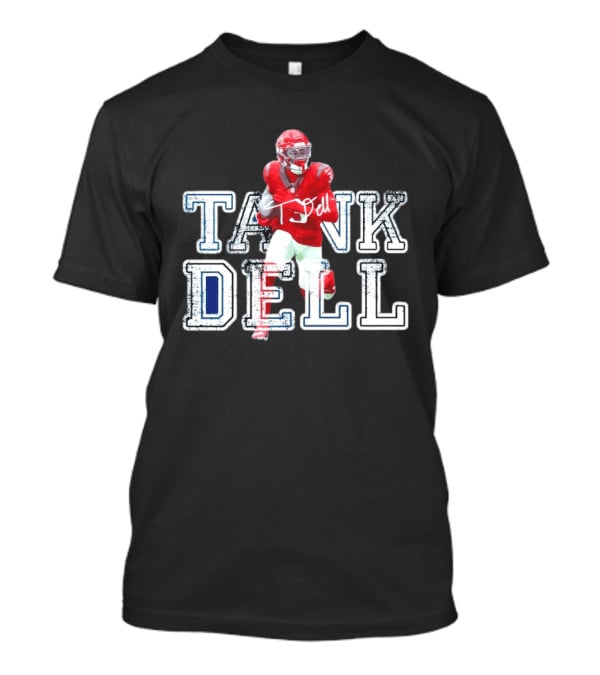 Houston Texans Tank Dell Football Player Run Action T-Shirt