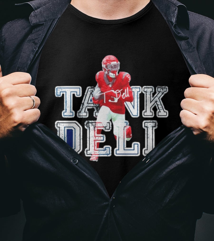 Houston Texans Tank Dell Football Player Run Action T-Shirt