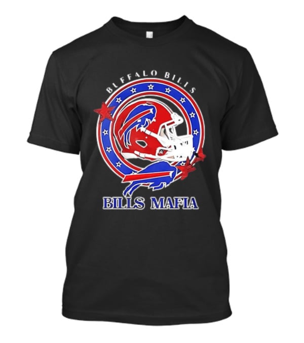 Buffalo Bills Bills Mafia Football Helmet Stars Oval T-Shirt