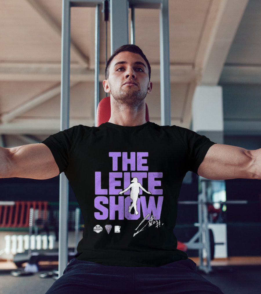 The Leite Show WNBPA Signature Purple Basketball T-Shirt