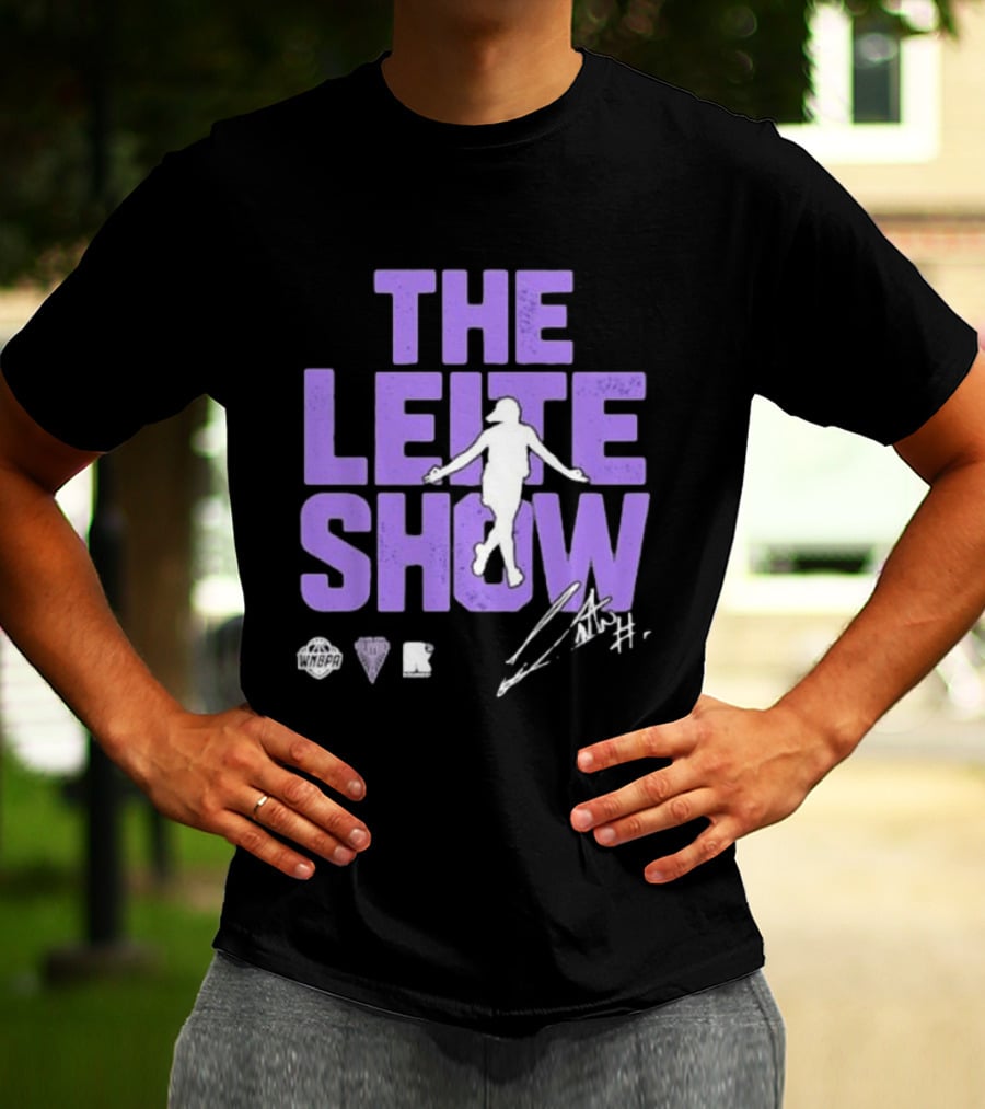 The Leite Show WNBPA Signature Purple Basketball T-Shirt