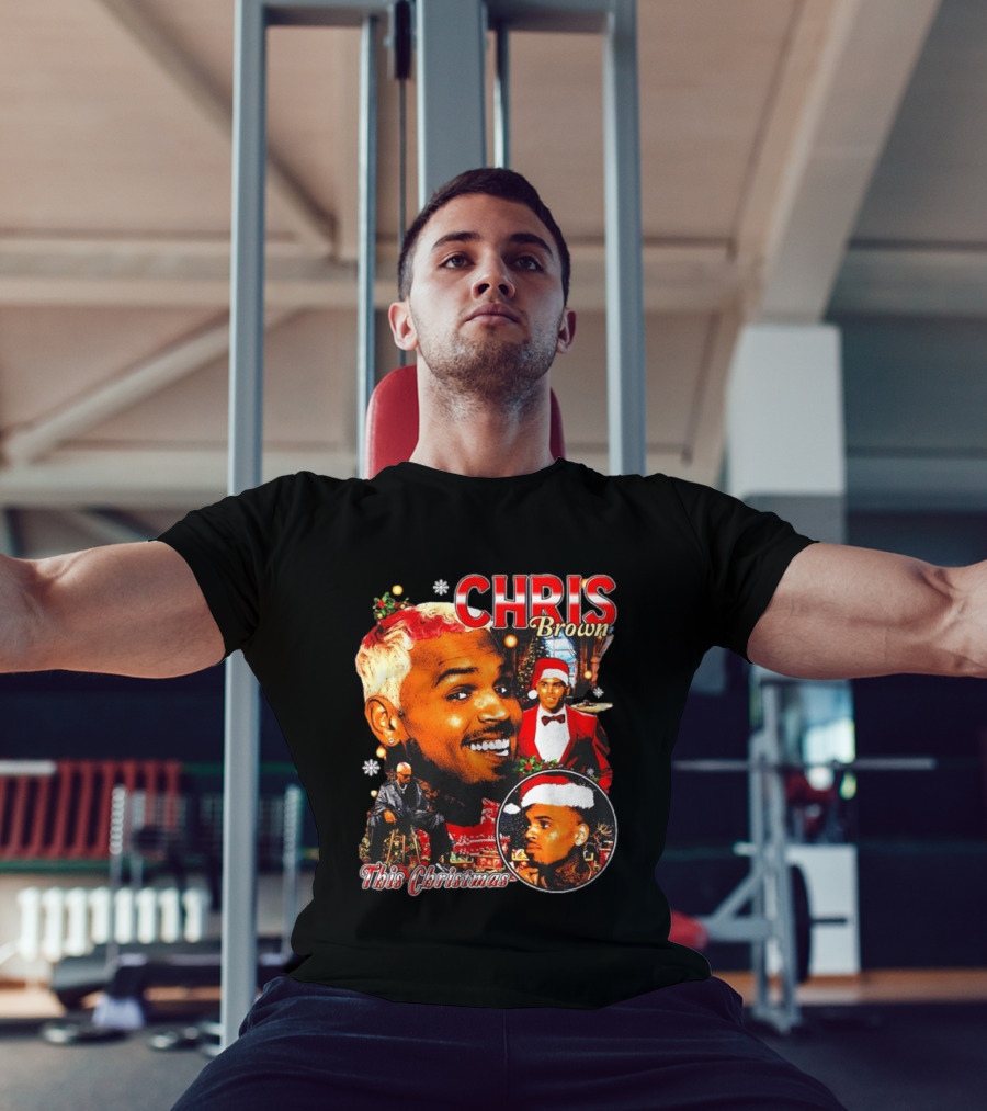 Chris Brown Holiday Festive Santa Hat This Christmas Celebration T-Shirt
