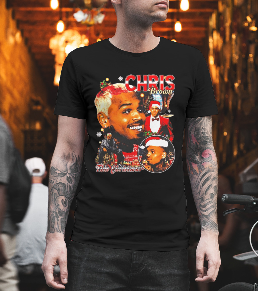 Chris Brown Holiday Festive Santa Hat This Christmas Celebration T-Shirt