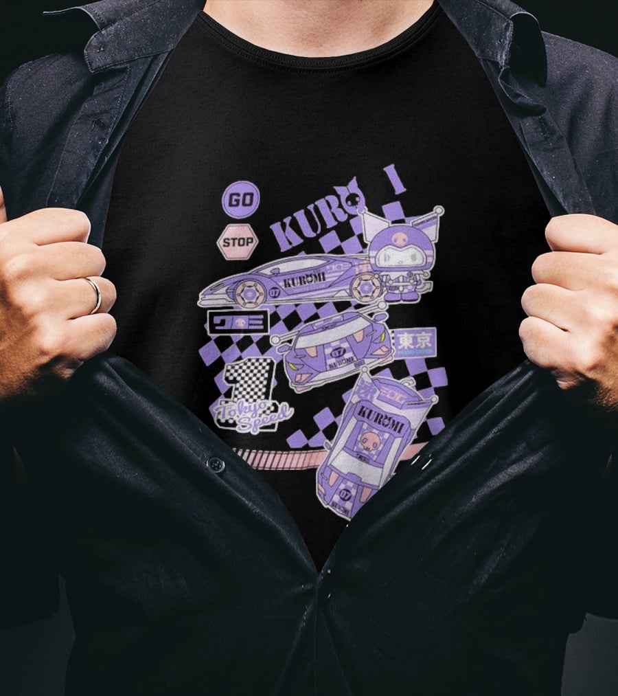 Kuromi Tokyo Speed Racing Number 07 Go Stop T-Shirt