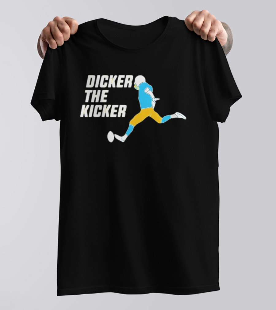 Dicker The Kicker Los Angeles Chargers Football Pose T-Shirt