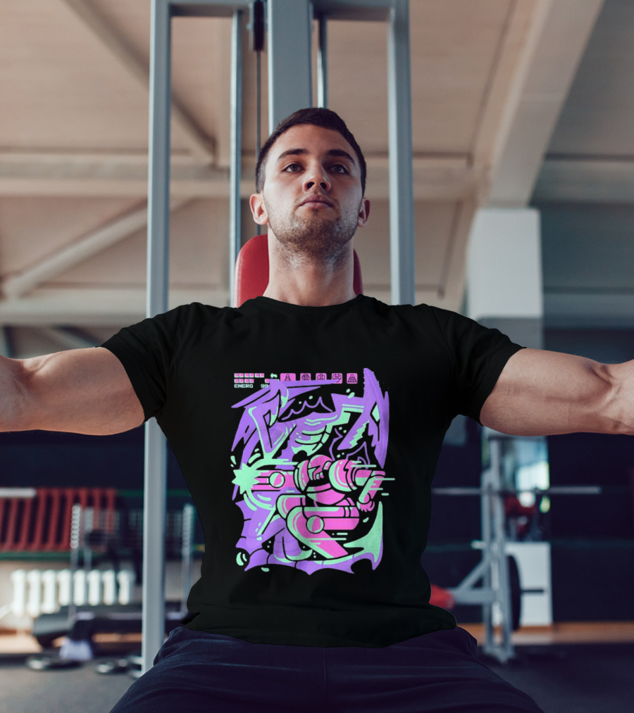 Metroid Space Pirate Skirmish Neon Glitch T-Shirt