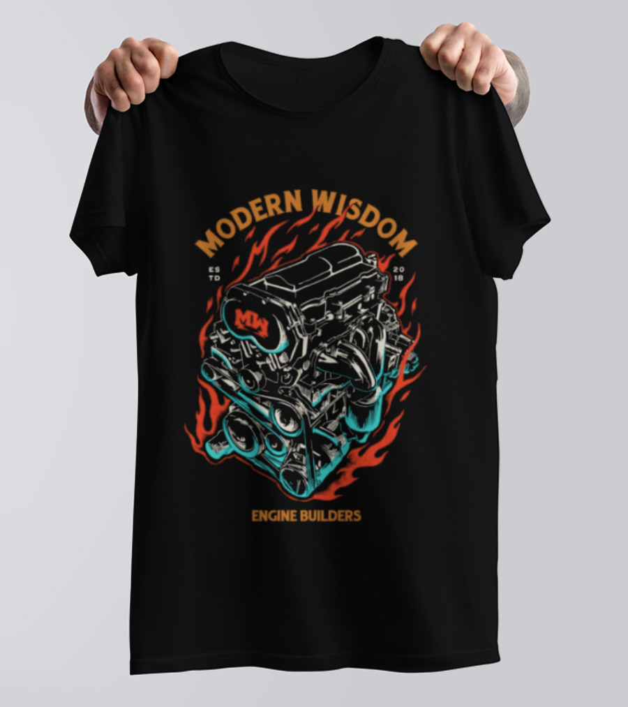 Modern Wisdom Engine Builders T-Shirt