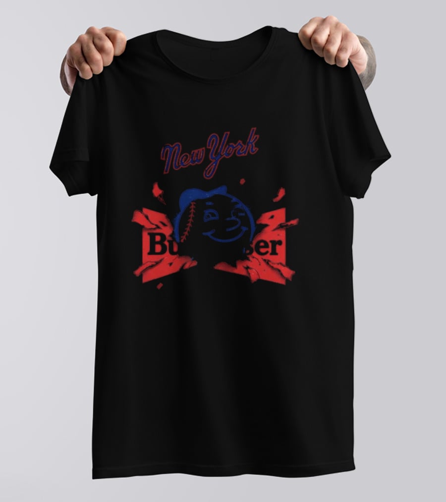 New York Mets Mr Met Budweiser Kings Of Baseball T-Shirt