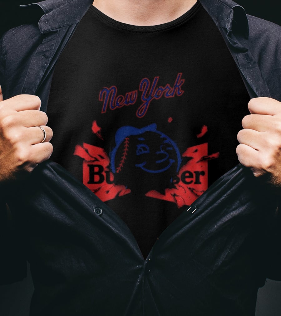 New York Mets Mr Met Budweiser Kings Of Baseball T-Shirt