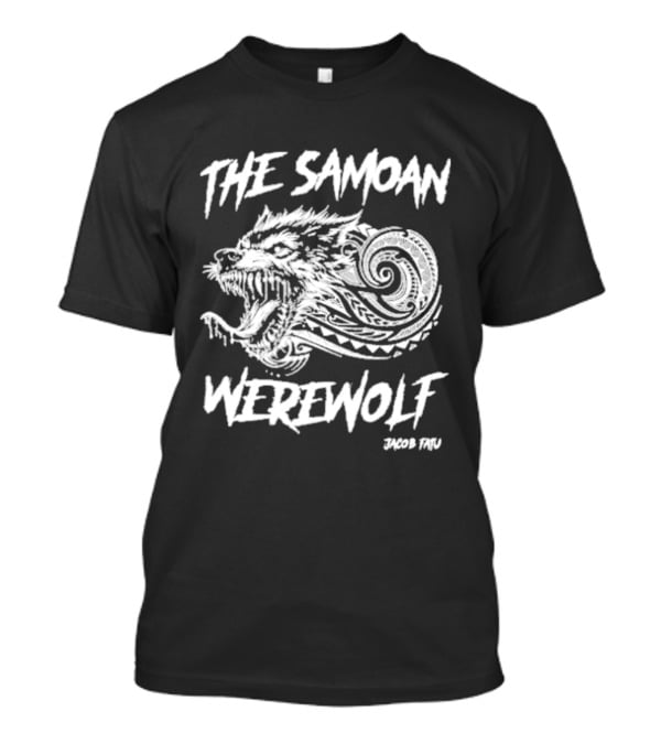 The Samoan Werewolf Jacob Fatu Fierce Tribal Wolf Head T-Shirt