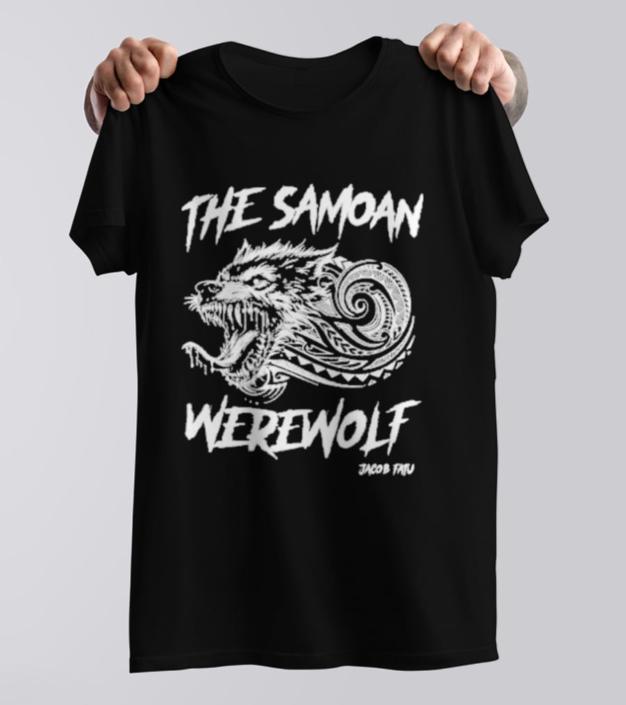 The Samoan Werewolf Jacob Fatu Fierce Tribal Wolf Head T-Shirt
