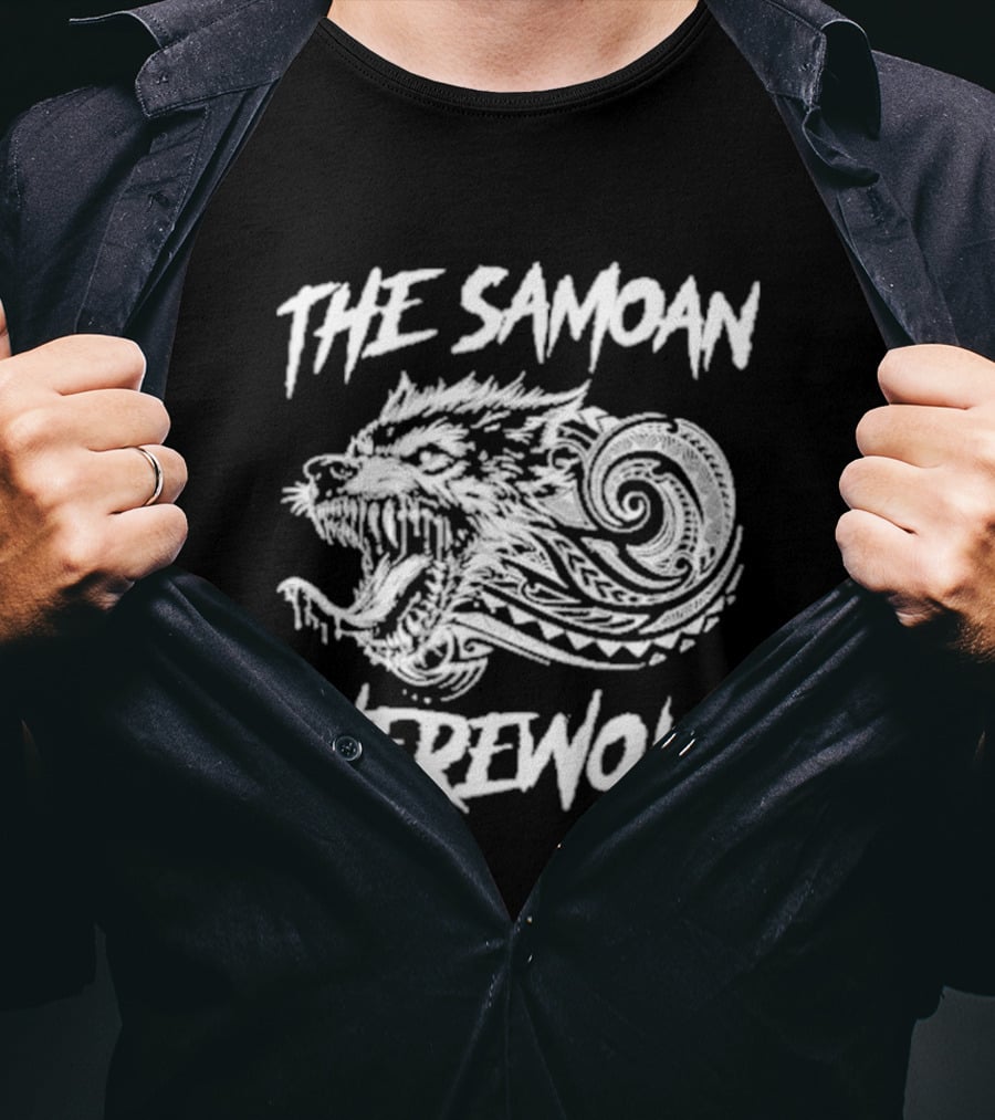 The Samoan Werewolf Jacob Fatu Fierce Tribal Wolf Head T-Shirt