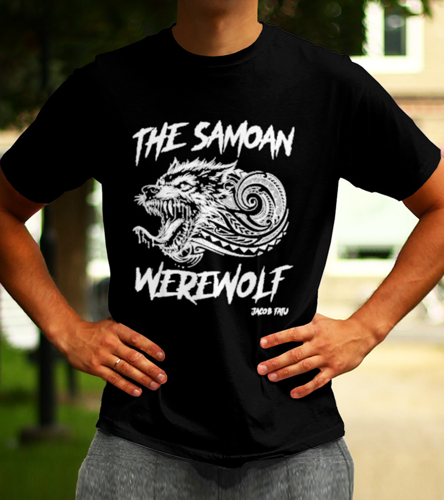 The Samoan Werewolf Jacob Fatu Fierce Tribal Wolf Head T-Shirt