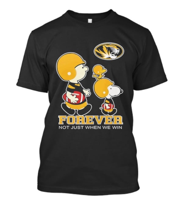 Peanuts Characters Football Mizzou Spirit Forever Not Just When We Win T-Shirt