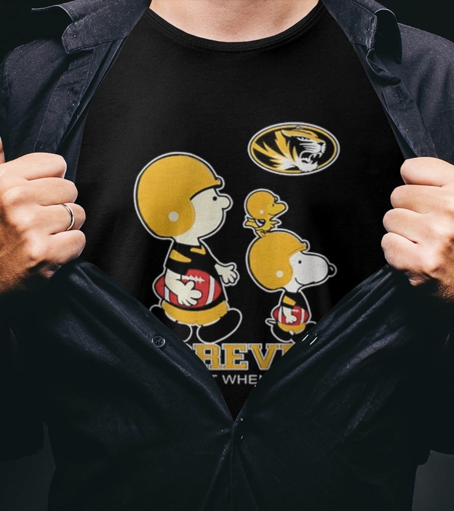 Peanuts Characters Football Mizzou Spirit Forever Not Just When We Win T-Shirt