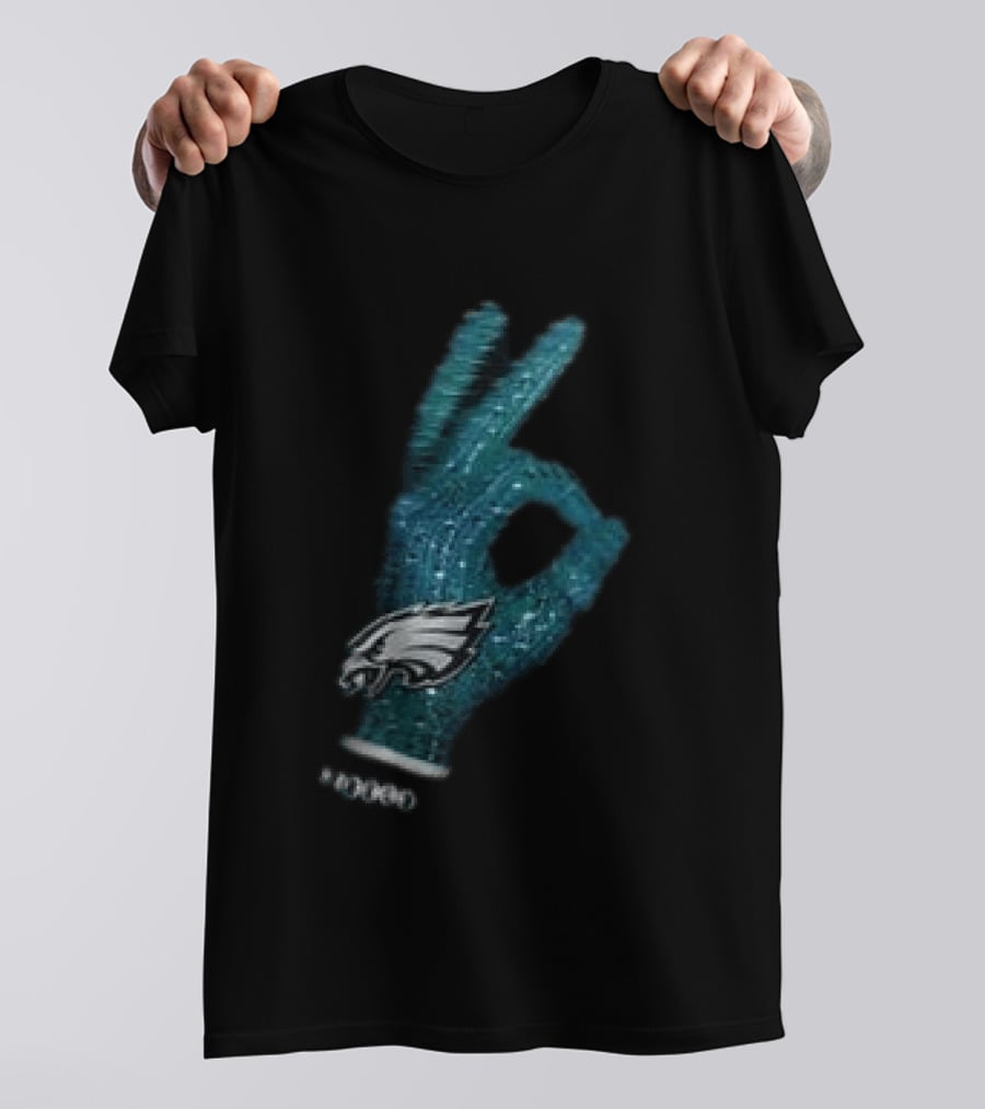 Philadelphia Eagles Glitter Glove OK T-Shirt