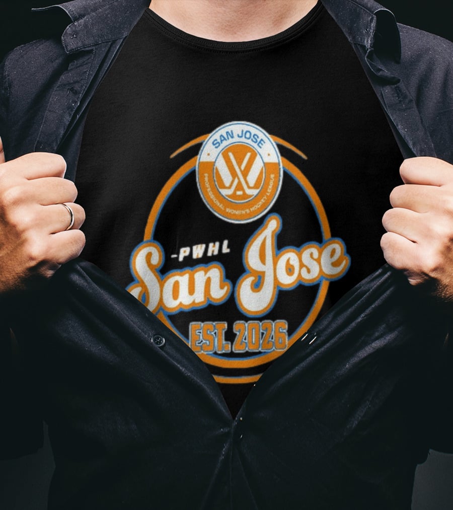 PWHL San Jose Professional Women's Hockey League Est. 2026 T-Shirt
