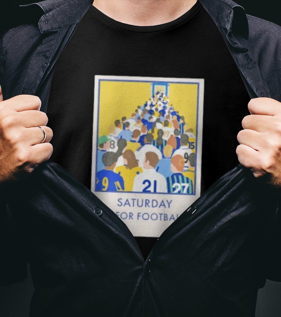 Saturday Is For Football Fans Colorful Player Gathering T-Shirt