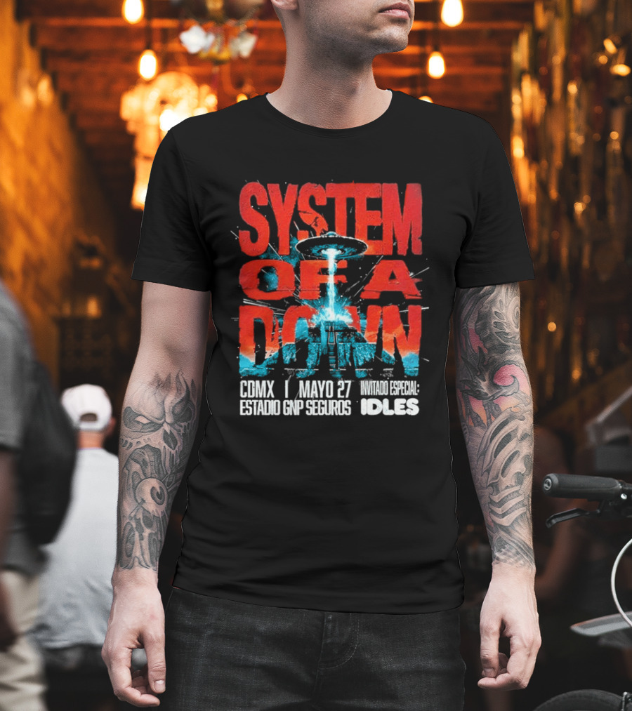 System Of A Down Mexico Tour 2026 CDMX Estadio GNP Seguros May 27 IDLES T-Shirt
