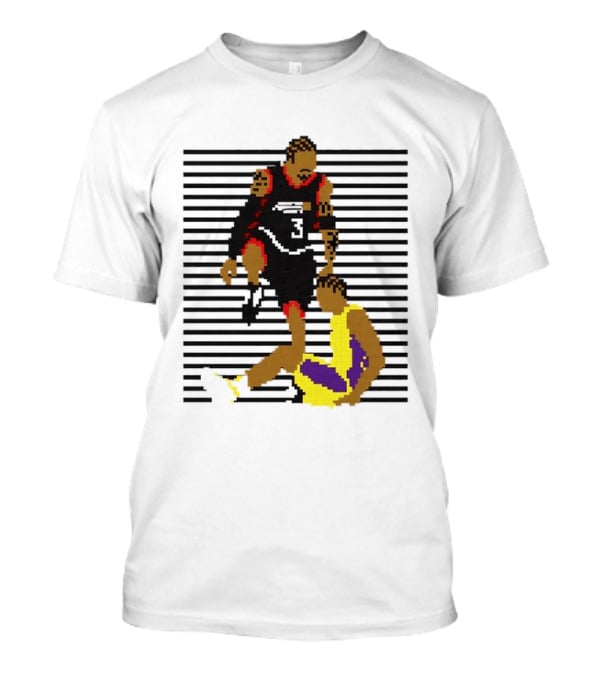 16 Bit Allen Iverson Steps Over Tyronn Lue Basketball Iconic Moment NBA Fans T-Shirt