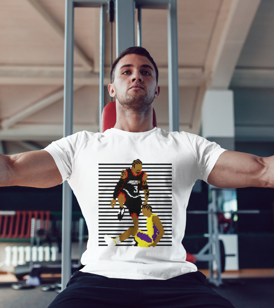 16 Bit Allen Iverson Steps Over Tyronn Lue Basketball Iconic Moment NBA Fans T-Shirt