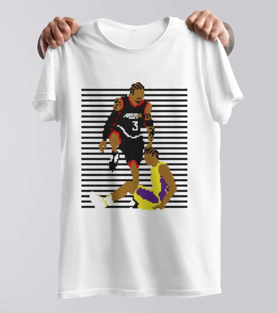 16 Bit Allen Iverson Steps Over Tyronn Lue Basketball Iconic Moment NBA Fans T-Shirt