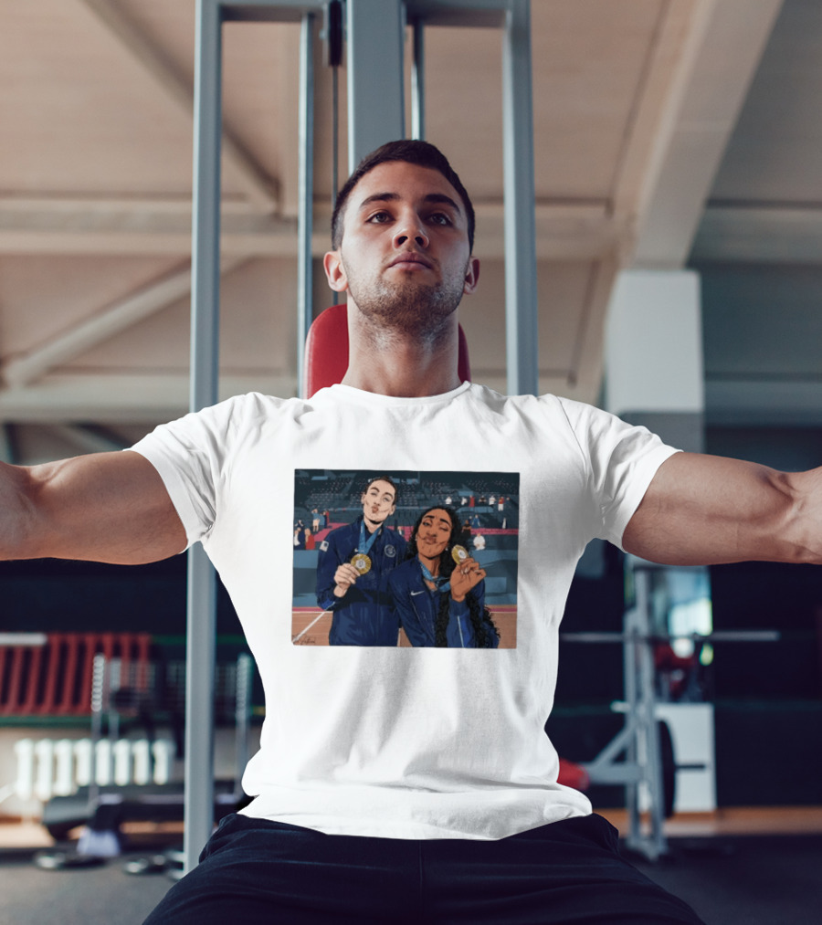A'Ja Wilson Breanna Stewart Gold Medal Celebration WNBA T-Shirt