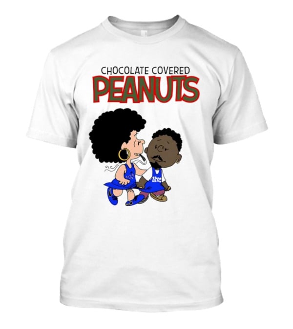 Chocolate Covered Peanuts Characters In Knicks Jerseys T-Shirt