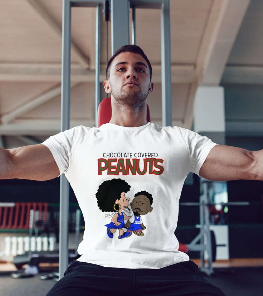Chocolate Covered Peanuts Characters In Knicks Jerseys T-Shirt