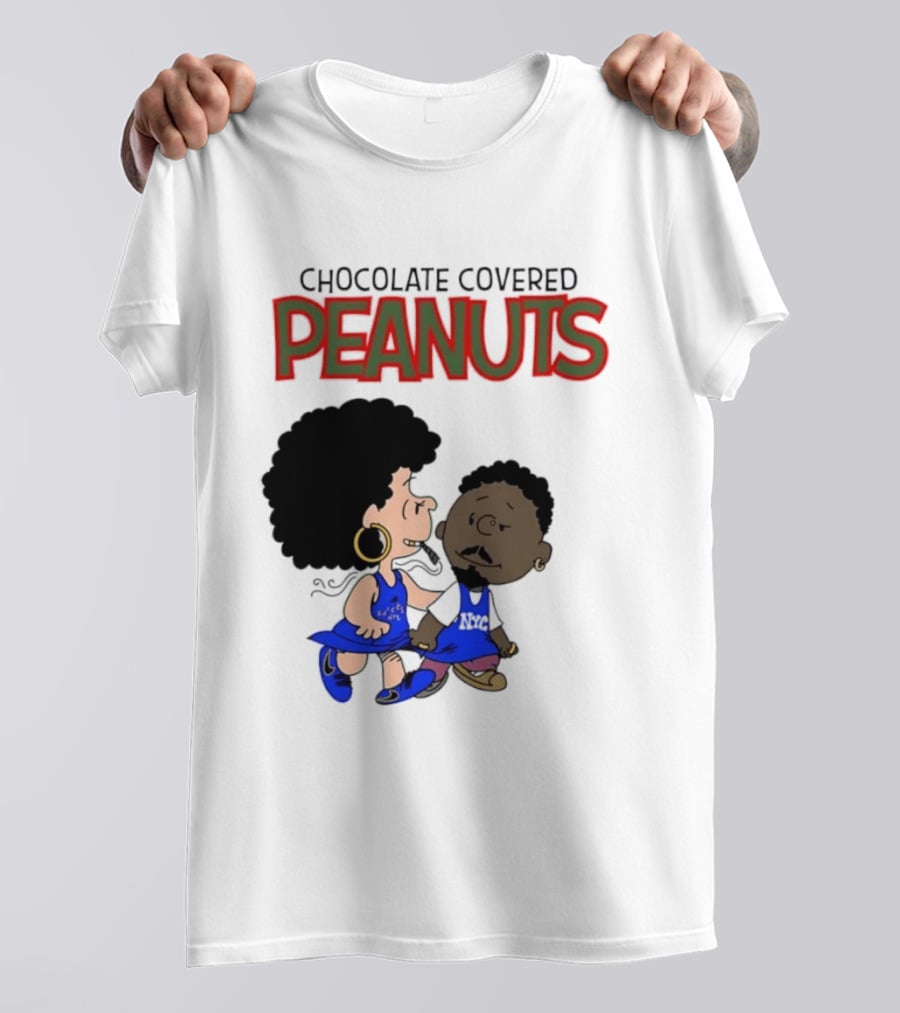 Chocolate Covered Peanuts Characters In Knicks Jerseys T-Shirt