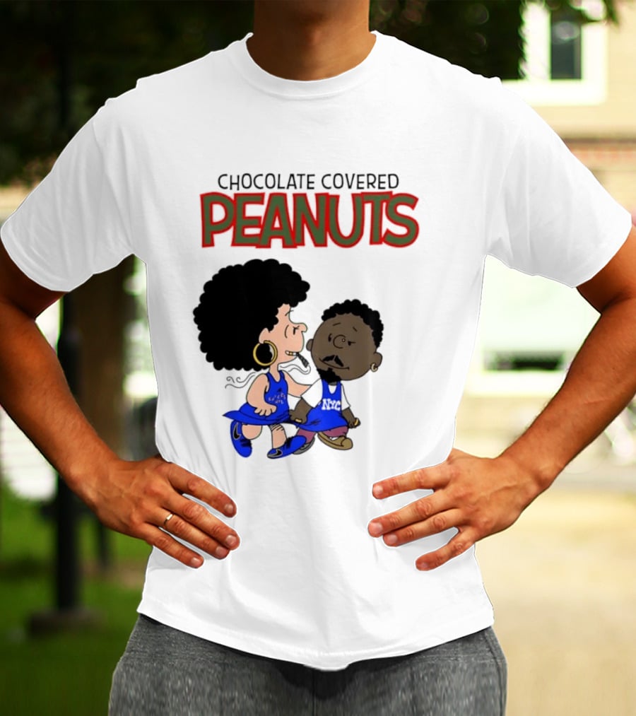 Chocolate Covered Peanuts Characters In Knicks Jerseys T-Shirt