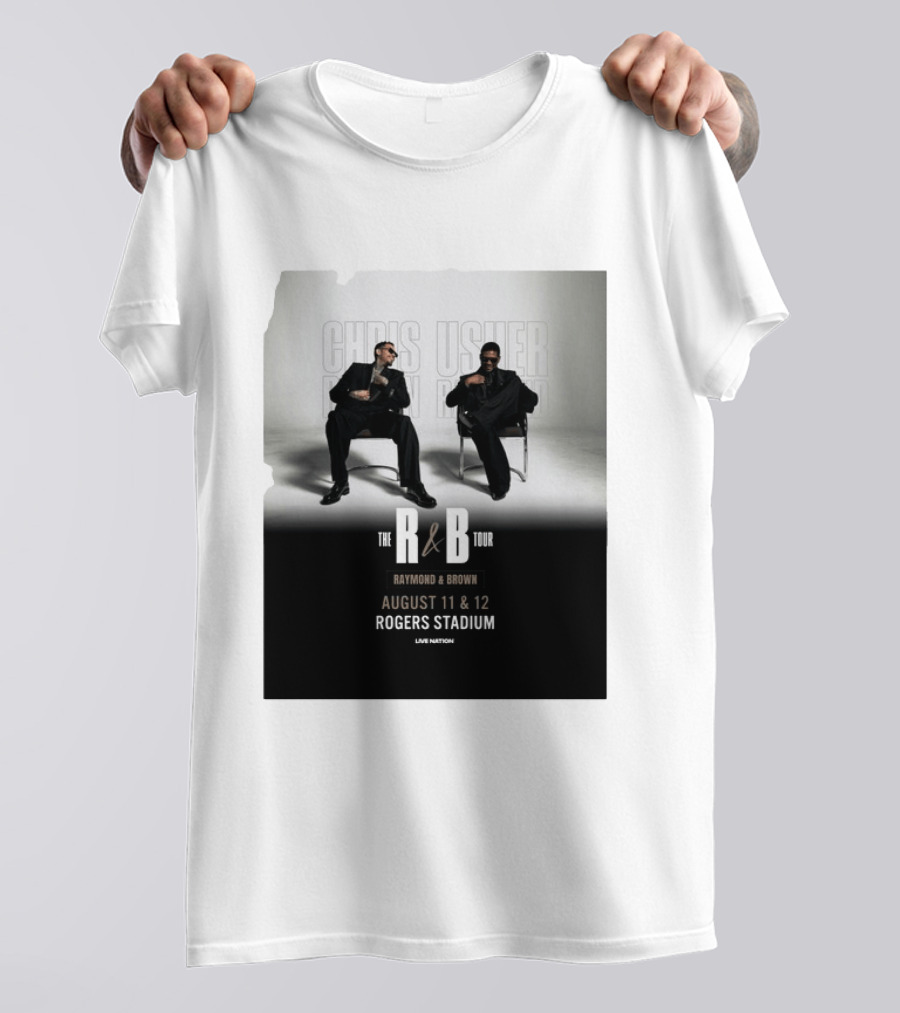 The R&B Tour Chris Usher Raymond Brown August 11 12 Rogers Stadium Live Nation T-Shirt