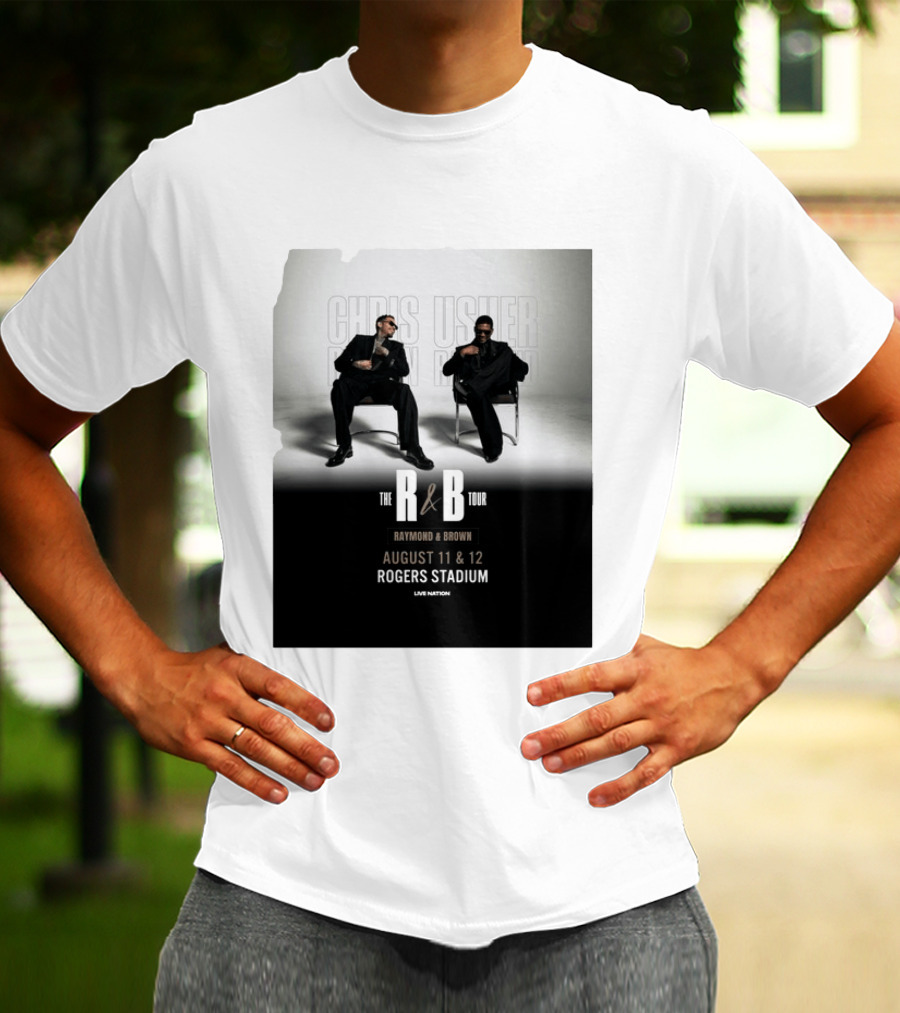 The R&B Tour Chris Usher Raymond Brown August 11 12 Rogers Stadium Live Nation T-Shirt