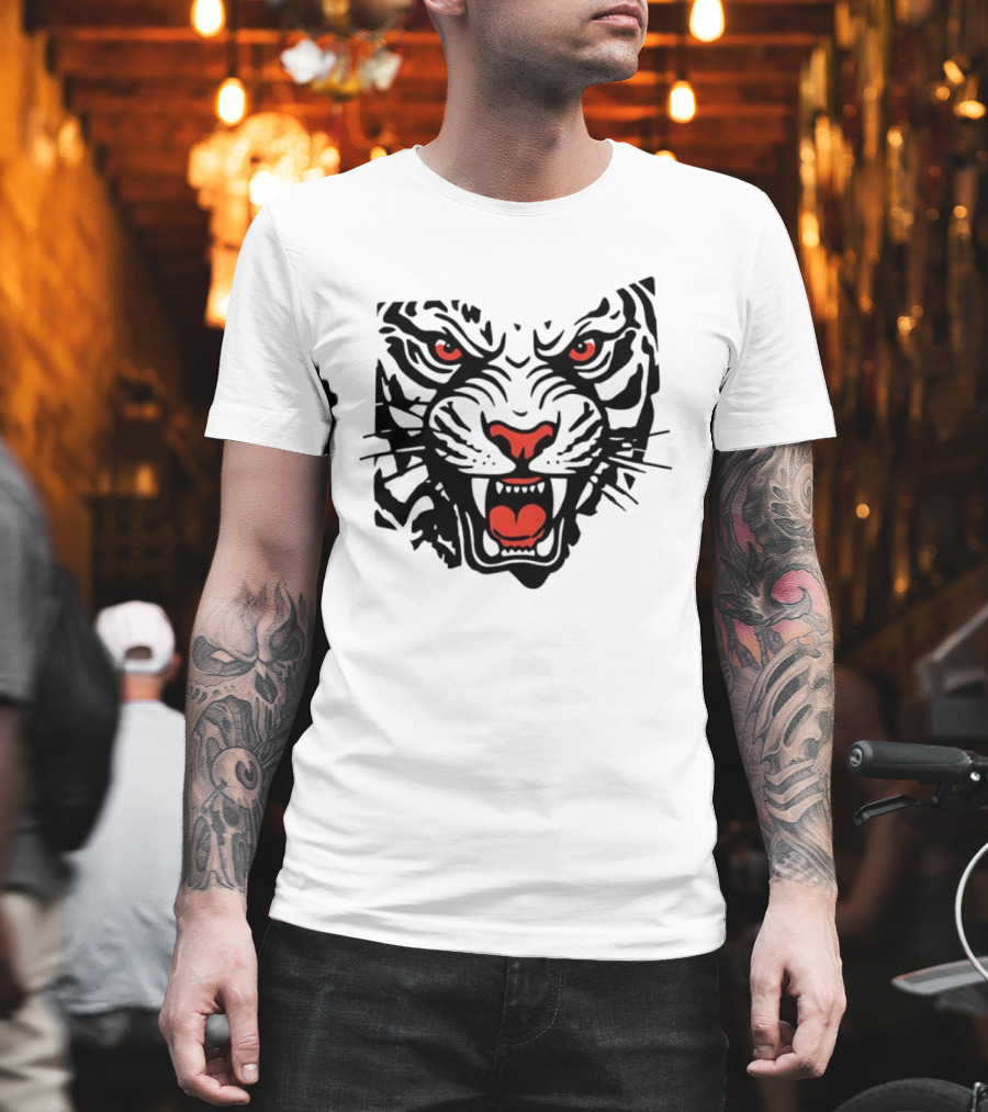 Clemson Tigers Head Clemson University Fierce Tiger Face T-Shirt