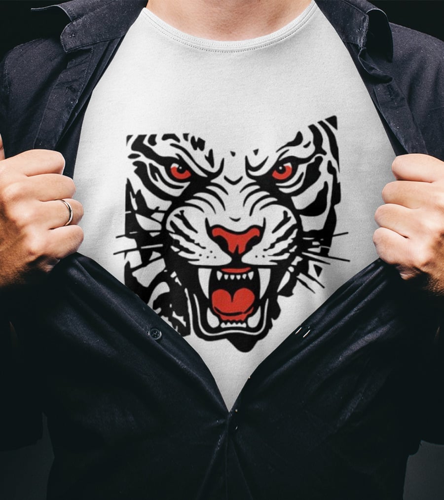 Clemson Tigers Head Clemson University Fierce Tiger Face T-Shirt
