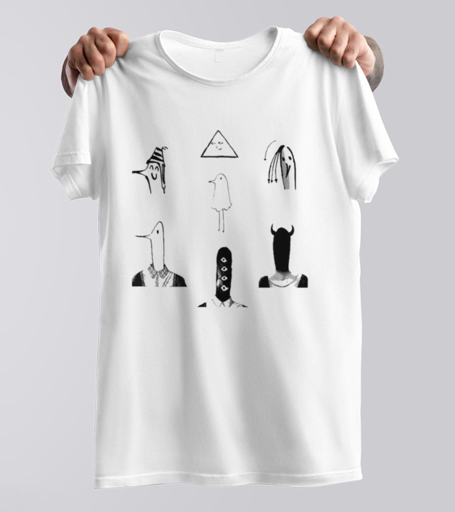 Oyasumi Punpun All Forms Minimalist Characters Collection T-Shirt