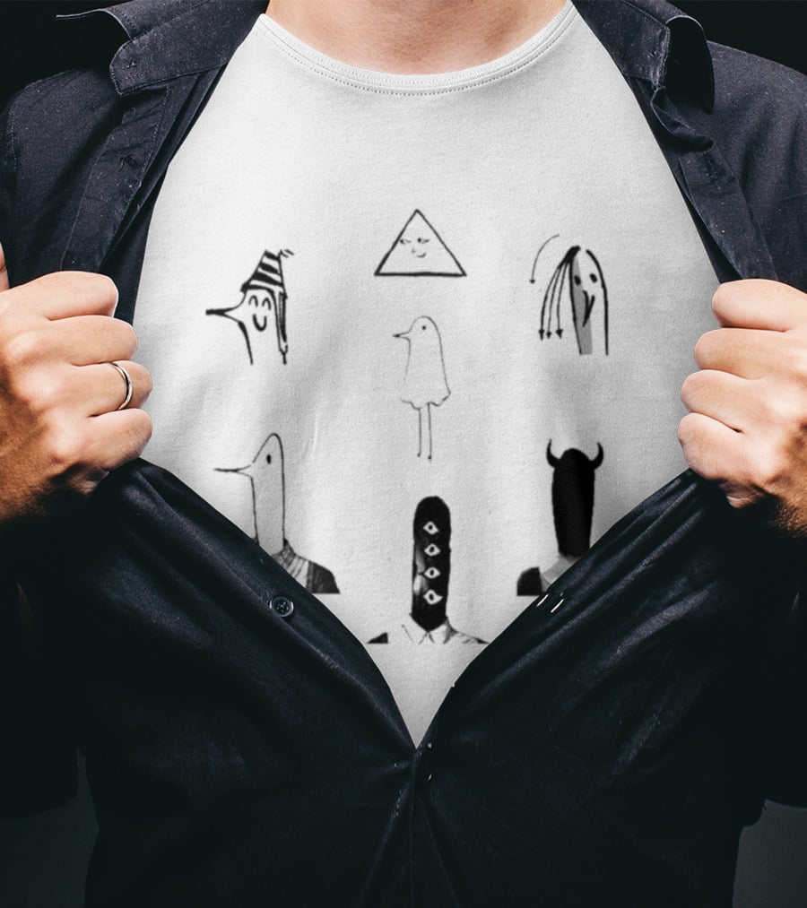 Oyasumi Punpun All Forms Minimalist Characters Collection T-Shirt