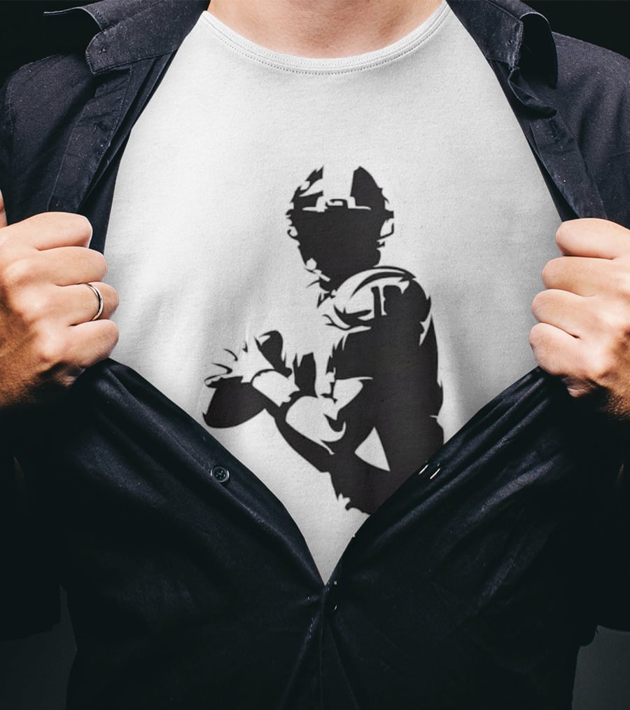 Quarterback Player Silhouette American Football Sports T-Shirt