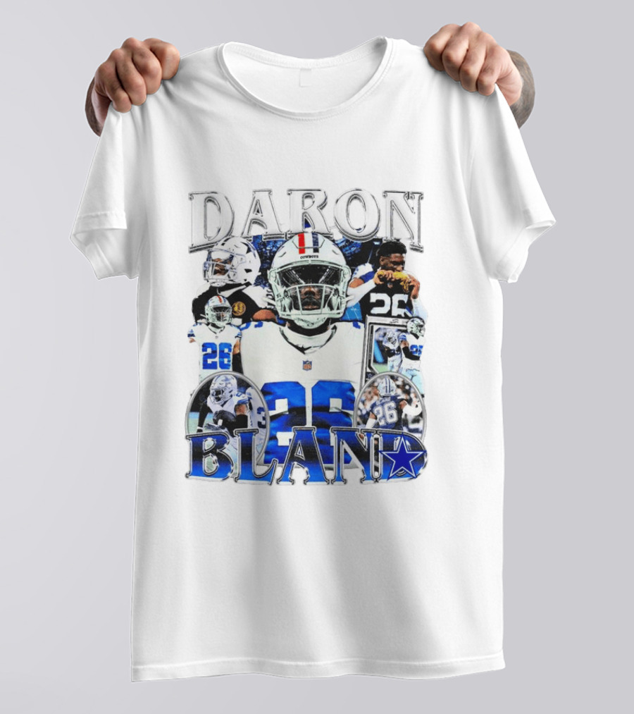 Daron Bland Dallas Cowboys 26 NFL Star Player Collage T-Shirt
