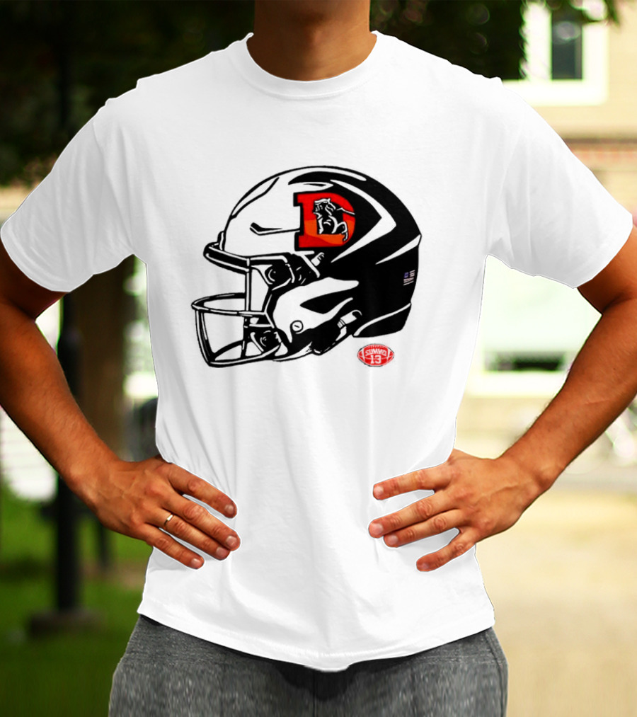 Denver Broncos Vintage D Snowcapped Helmet T-Shirt