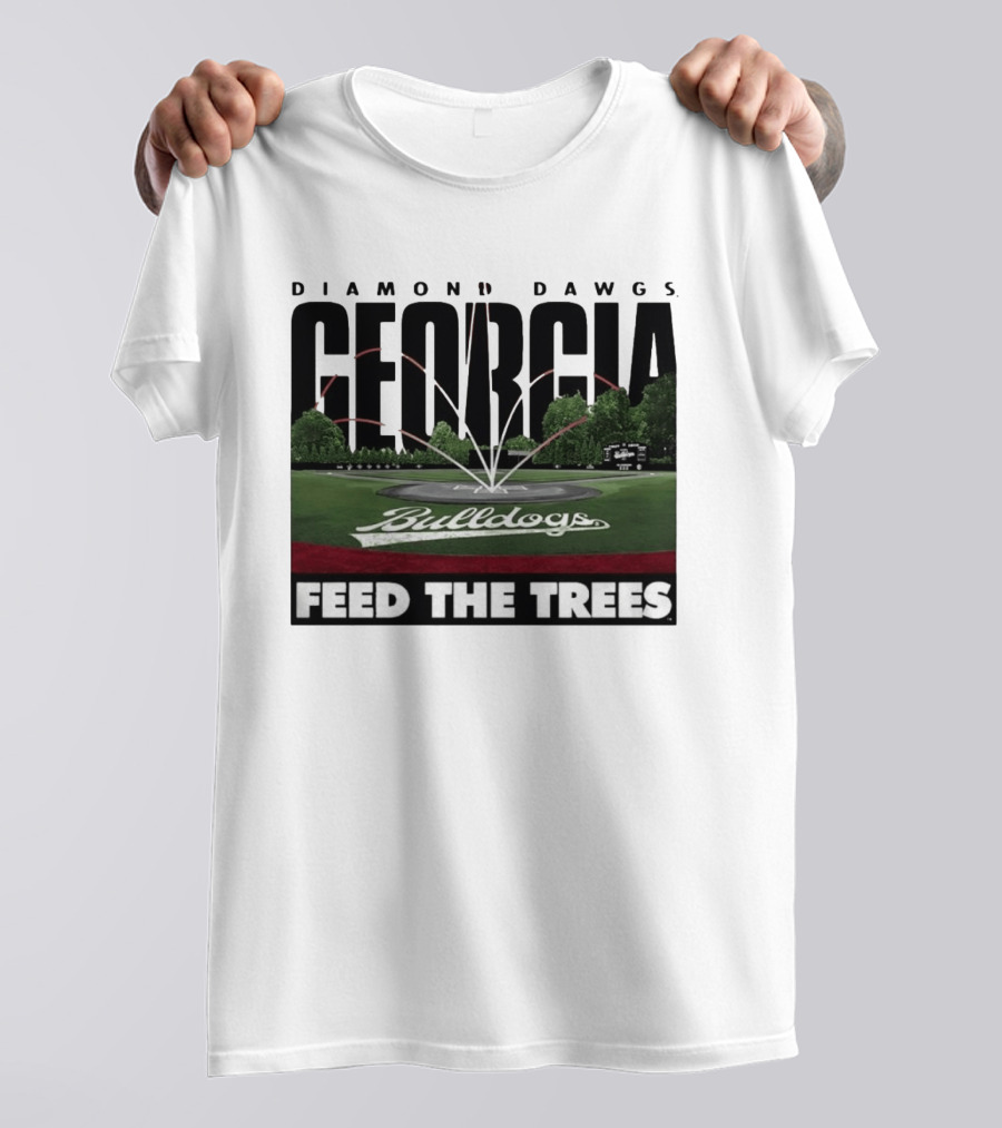 Diamond Dawgs Georgia Bulldogs Baseball Feed The Trees T-Shirt