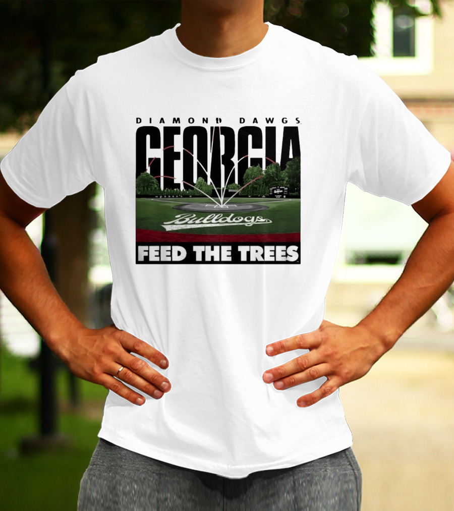 Diamond Dawgs Georgia Bulldogs Baseball Feed The Trees T-Shirt