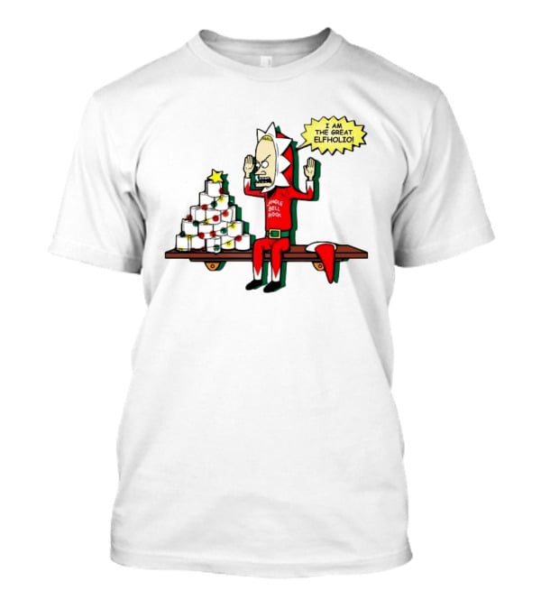 Beavis Jingle Bell Rock I Am The Great Elfholio Christmas T-Shirt