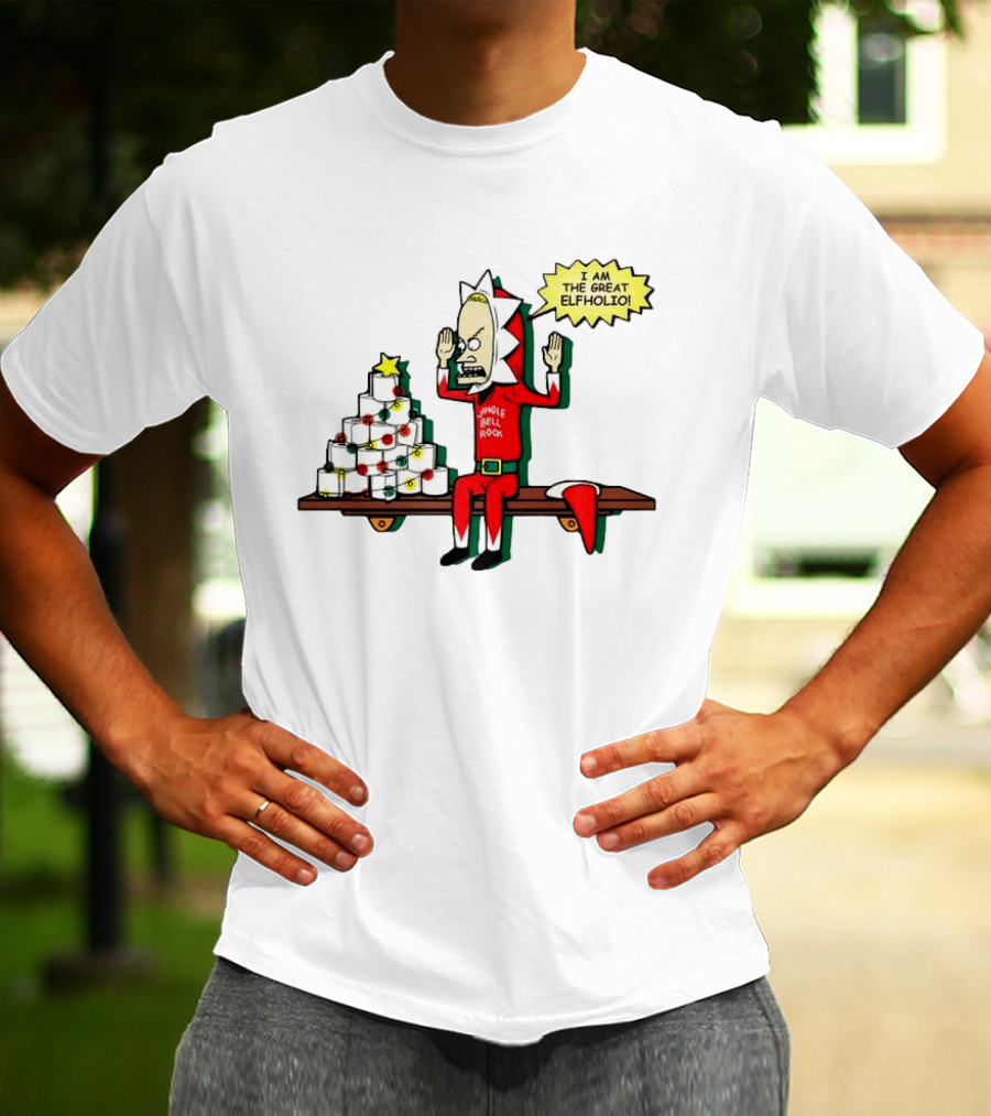 Beavis Jingle Bell Rock I Am The Great Elfholio Christmas T-Shirt