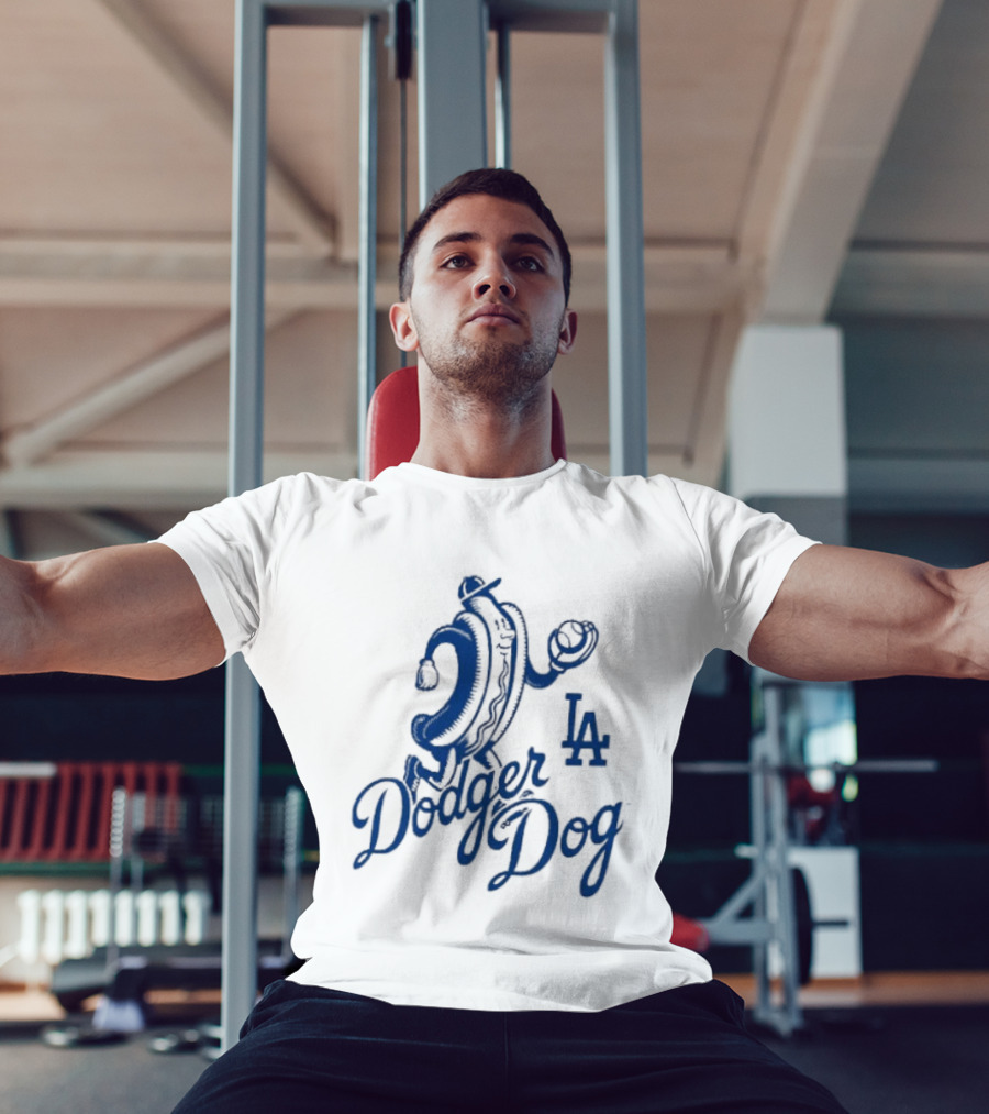 Dodger Dog LA Dodgers Hot Dog Baseball T-Shirt