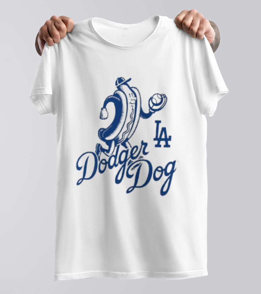 Dodger Dog LA Dodgers Hot Dog Baseball T-Shirt