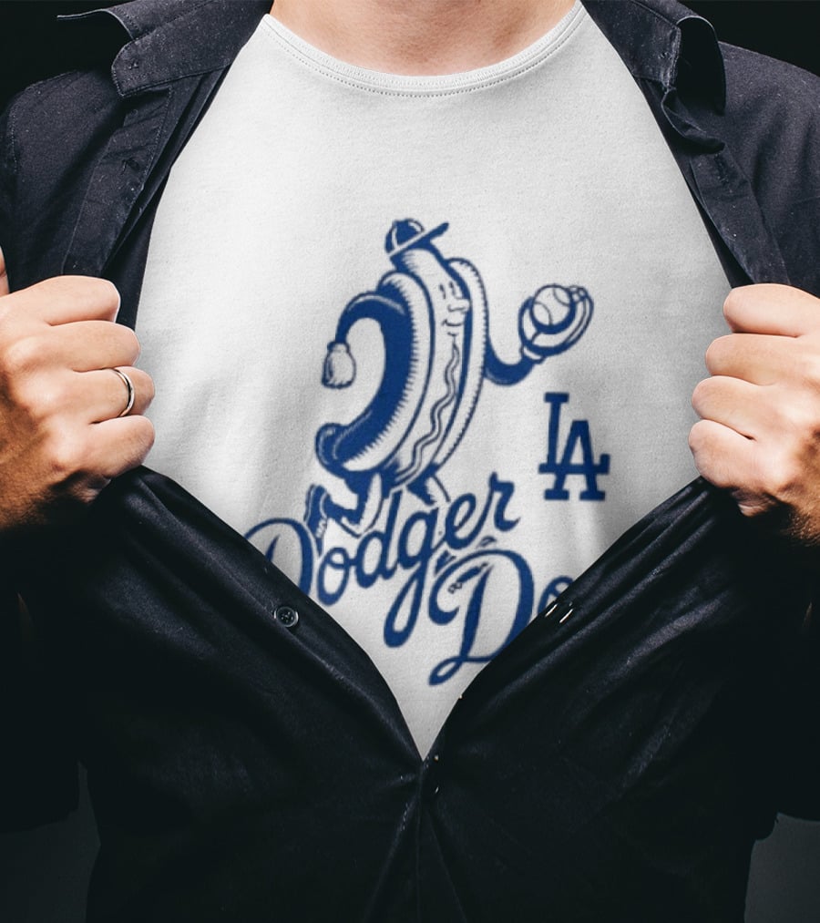 Dodger Dog LA Dodgers Hot Dog Baseball T-Shirt