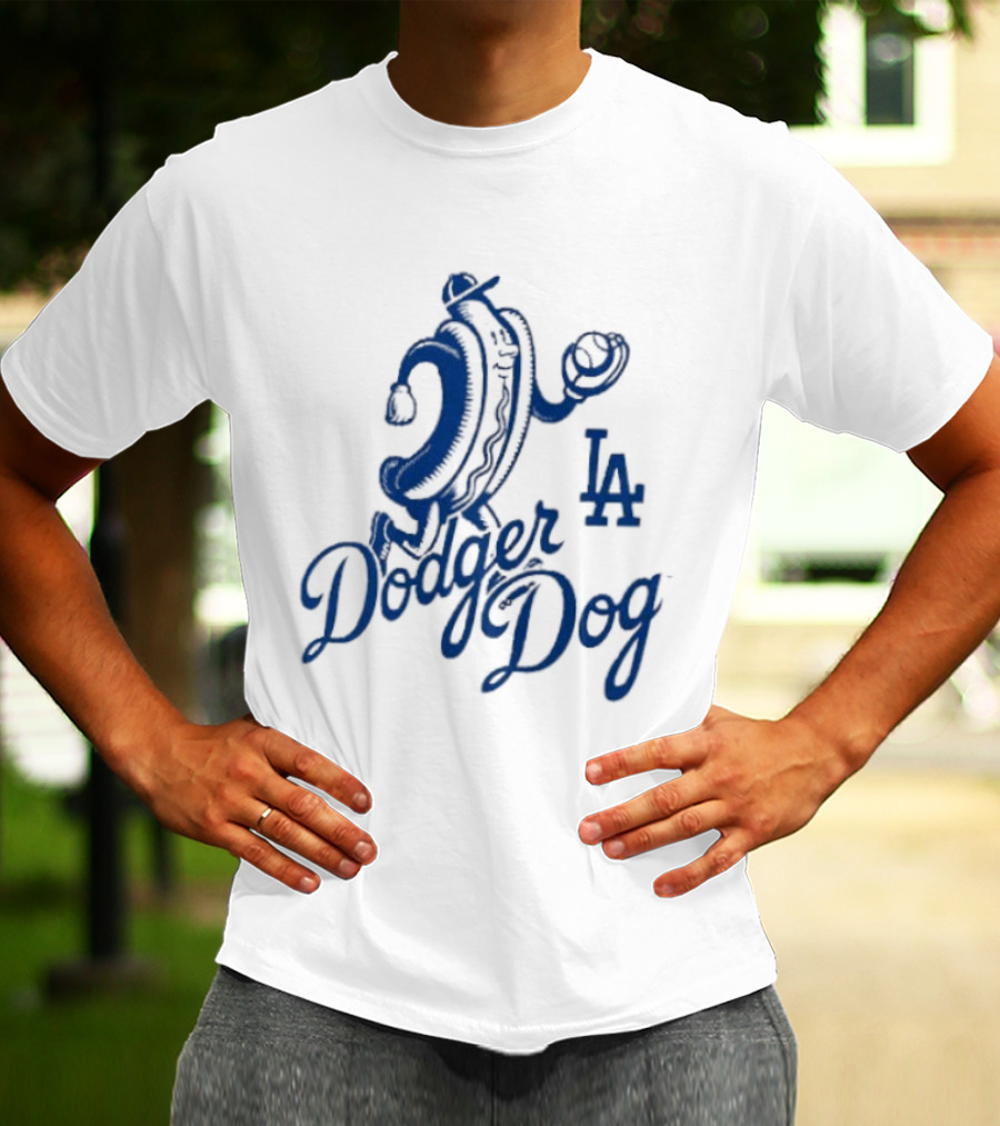Dodger Dog LA Dodgers Hot Dog Baseball T-Shirt