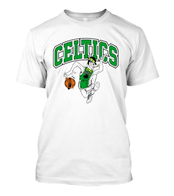 Boston Celtics Leprechaun Dancing Basketball St Patrick's Day Celebration T-Shirt