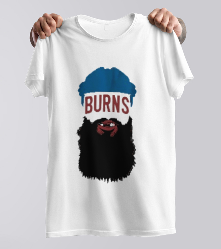 Brent Burns Beard Blue And Red Text Colorado Hockey Fan T-Shirt